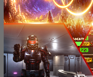Sci-fi game vignette built with Incisor